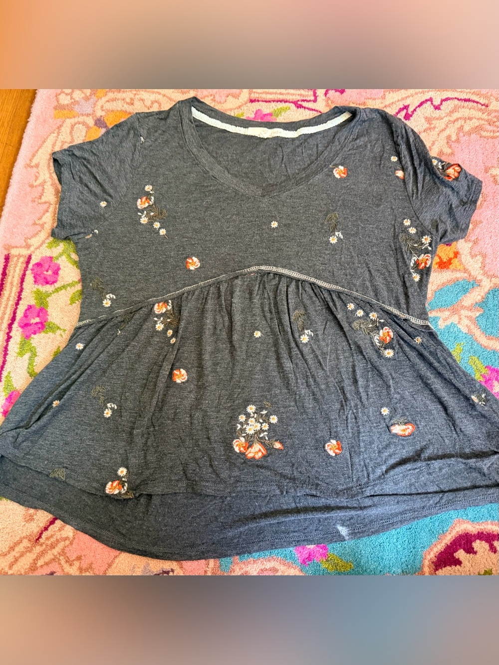 Rewind Embroidered T-Shirt XL